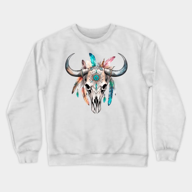 Boho Skull Crewneck Sweatshirt by Skulls To Go